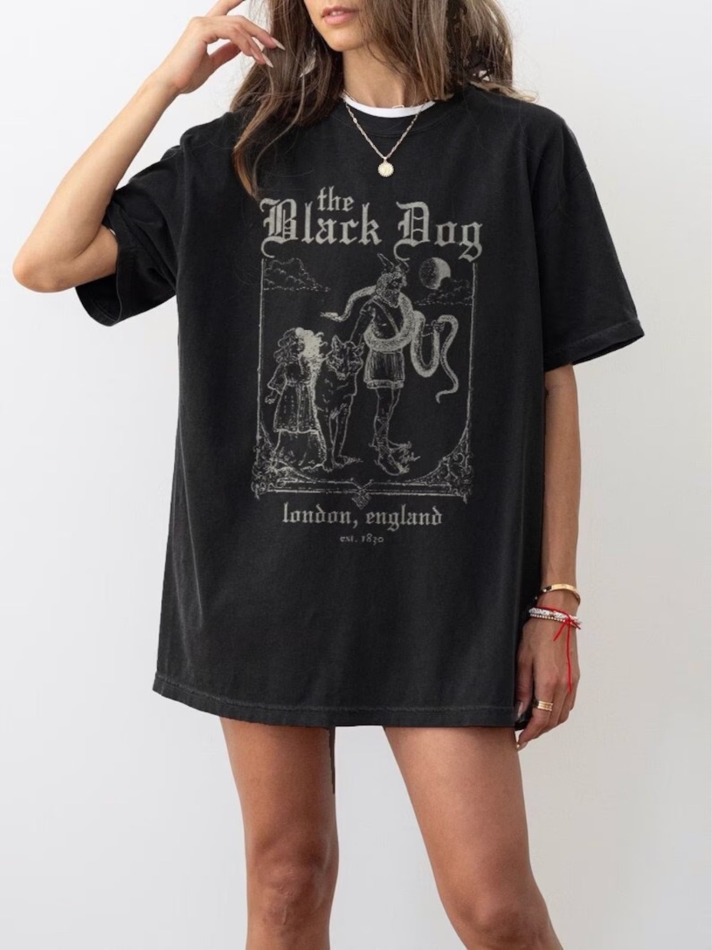 Comfort Colors Black Graphic Short Sleeve Tee with Cream Print